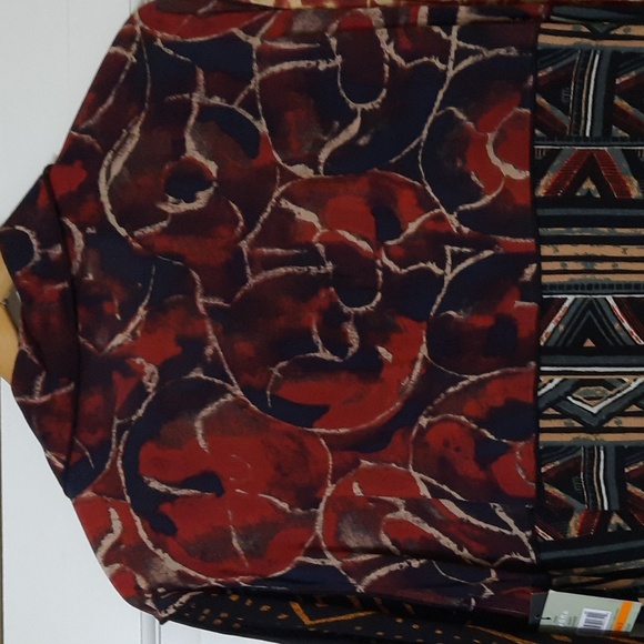 NWT JOHN MARK PARIS MULTICOLOR/MULTI-PATTERN TUNIC SZ S - Picture 15 of 16